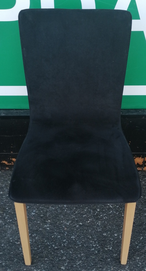 Set of four ligne roset black dining chairs