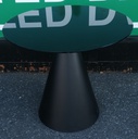 STUNNING BLACK MODERN ROUND TABLE AND 4 CHAIRS
