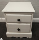shabby chic two drawer solid pine bedside chest