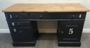 Great painted black numbered desk