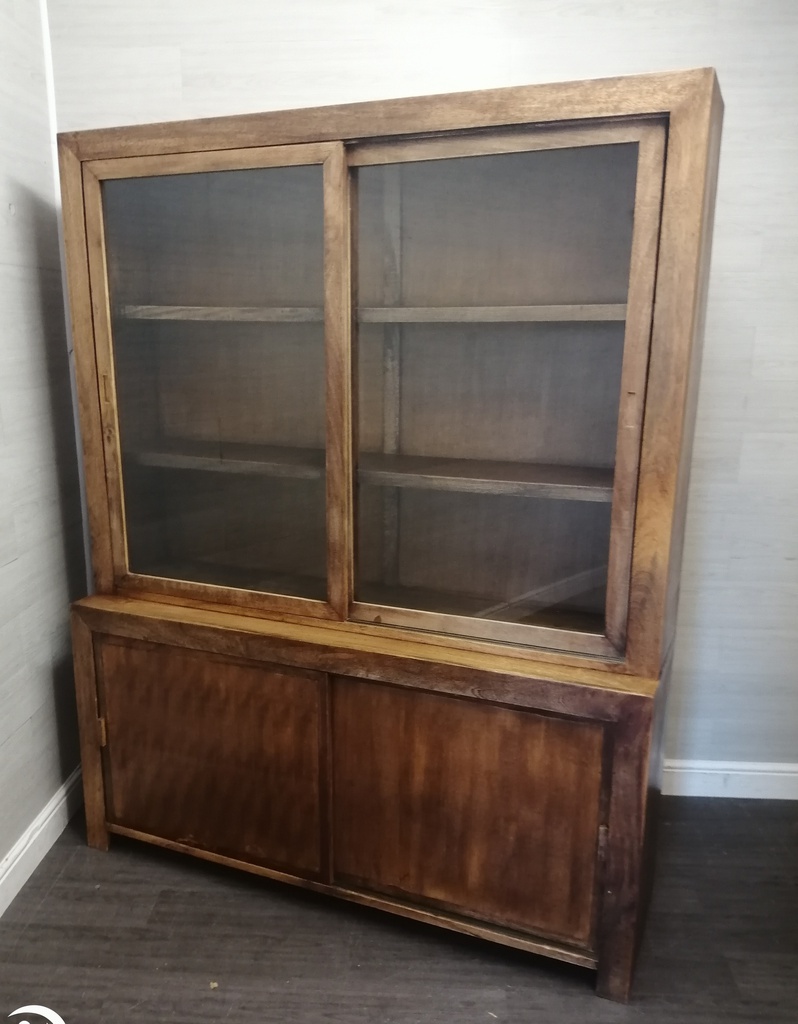 Sliding door glazed display unit