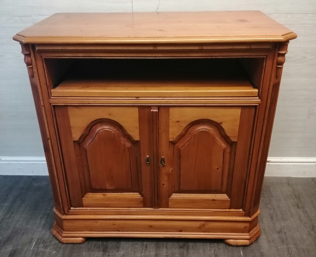 Quality  pine swivel top tv stand