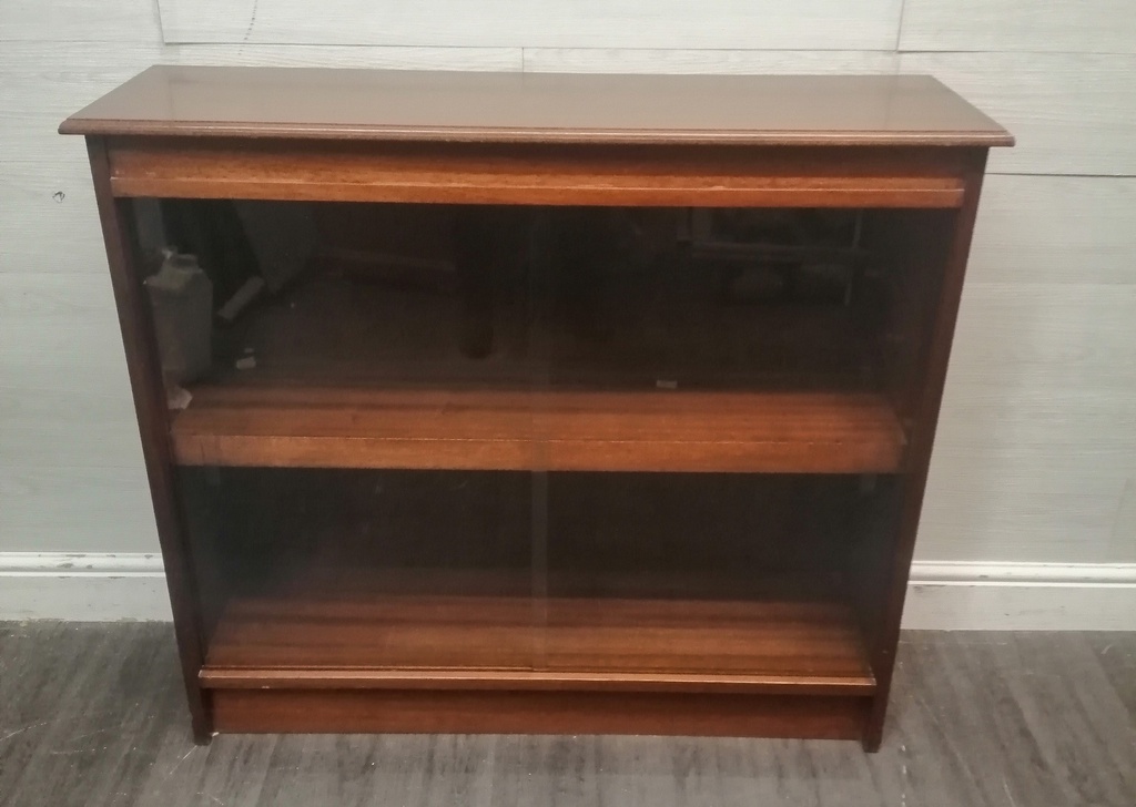 Retro Glazed front sliding door neat bookcase