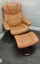 STRESSLESS  Leather Recliner Chair with Footstool