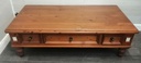 Large Quality Mexican Pine Coffee Table with Drawers