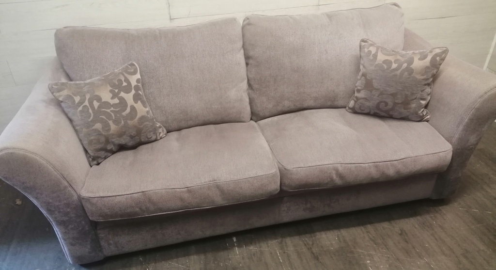THREE SEATER GREY SOFA FROM FURNITURE VILLAGE