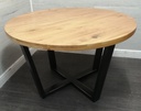 Quality modern oak round dining table