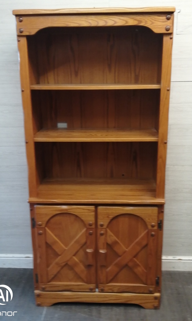 Pine Cupboard Base Bookcase