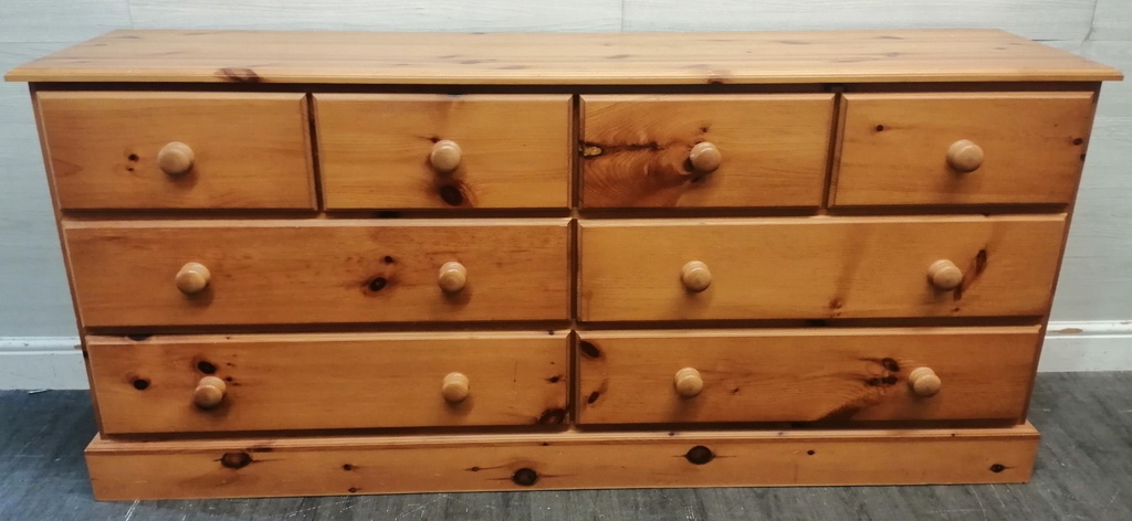 Quality Solid Pine Large Seven Drawer Merchant Style Chest