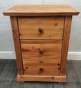 PINE THREE DRAWER BEDSIDE