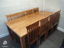 Quaility Large Sheesham Dining Table &amp; Eight Chairs