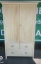 SOLID WOOD SHABBY CHIC PAINTED WARDROBE