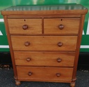 Large old antique chest of 5 drawers