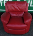 QUALITY RED LEATHER ELECTRIC RECLINER ARMCHAIR