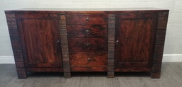 [HF17218] Great dark wood triple sideboard