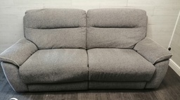 [HF17993] GREY TONED RECLINER THREE SEATER SOFA