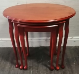 [HF18156] Nest Of Three Repro Yew Tables