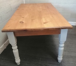 [HF18246] 6FT SOILD PINE SHABBY CHIC DINING TABLE