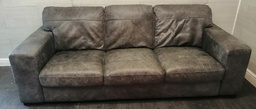 [HF18298] DFS Julius 4 Seater Grey Leather Sofa