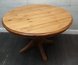 [HF18601] ROUND SOLID PINE QUALITY DINING TABLE