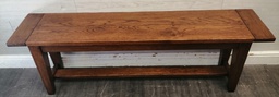 [HF18790] SOLID DARK WOOD  DINING BENCH