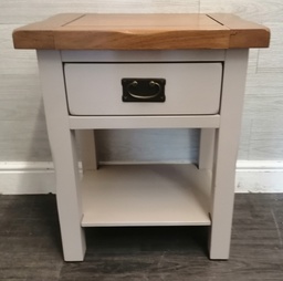 [HF18858] shaker style grey bedside / side table
