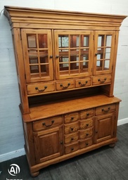 [HF18888] Stunning large oak dresser display unit