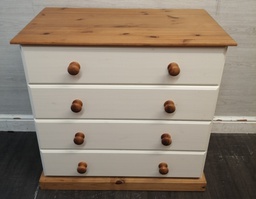 [HF18938] QUALITY SHAKER STYLE CREAM CHEST OF FOUR DRAWERS