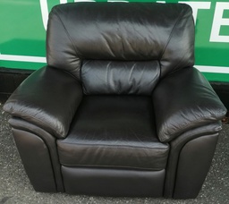 [HF19067] Quality Dark Brown Leather Armchair
